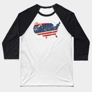 🔥 🇺🇸 4th of July Map 🇺🇸 🔥 Baseball T-Shirt